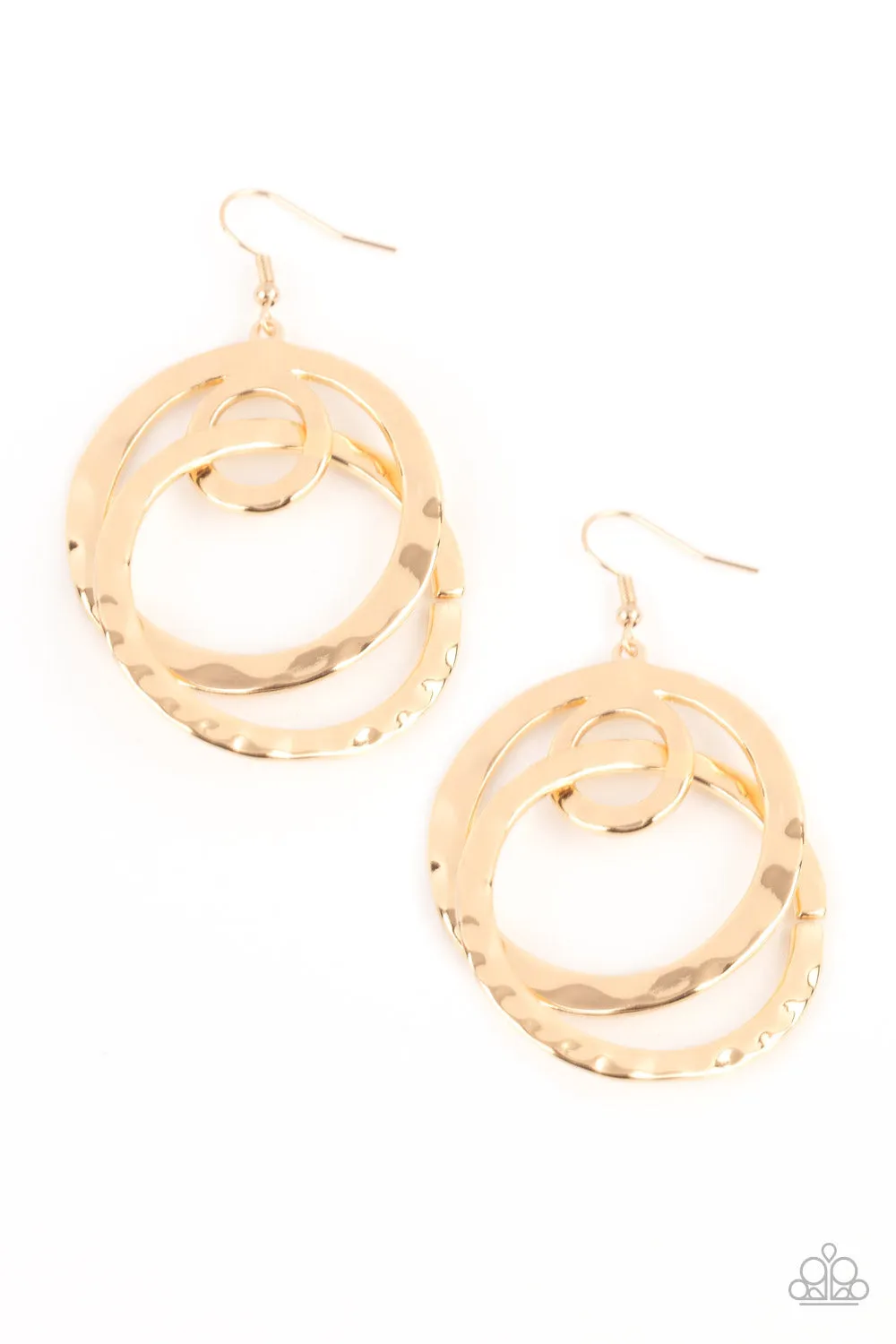 Paparazzi Modern Relic Gold Hoop Earrings