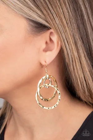 Paparazzi Modern Relic Gold Hoop Earrings