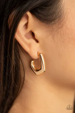 Paparazzi On The Hook - Gold Hoop Earrings