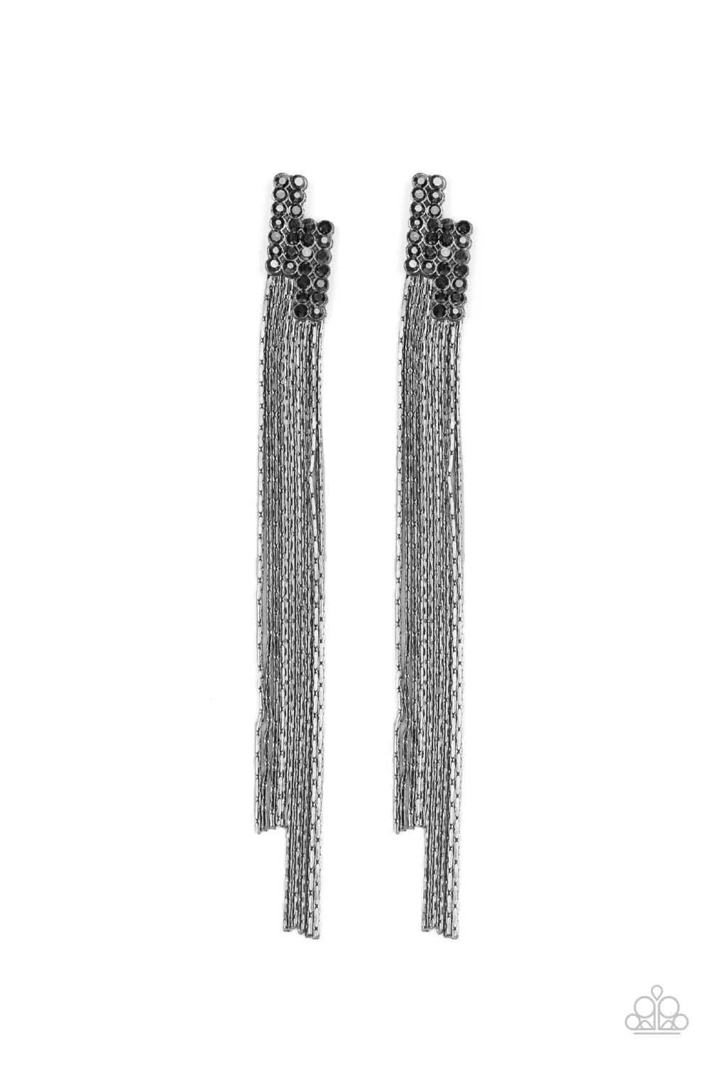 Paparazzi - Radio Waves - Black Earrings