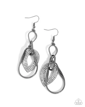 Paparazzi Teardrop Triumph - Black Earrings
