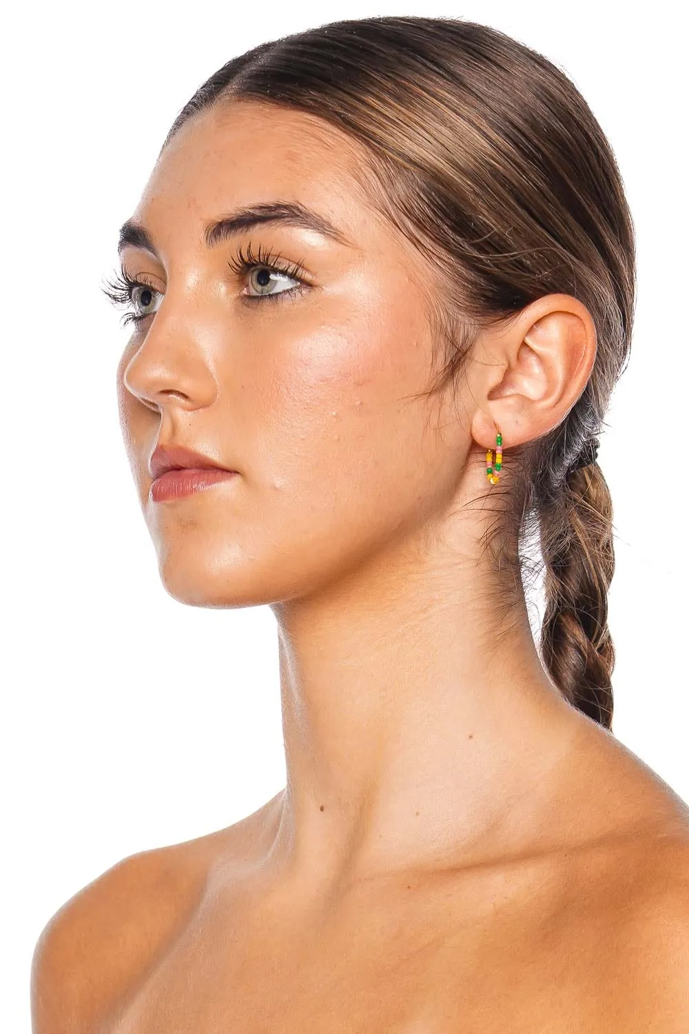 Paradiso Beaded Hoop Earrings