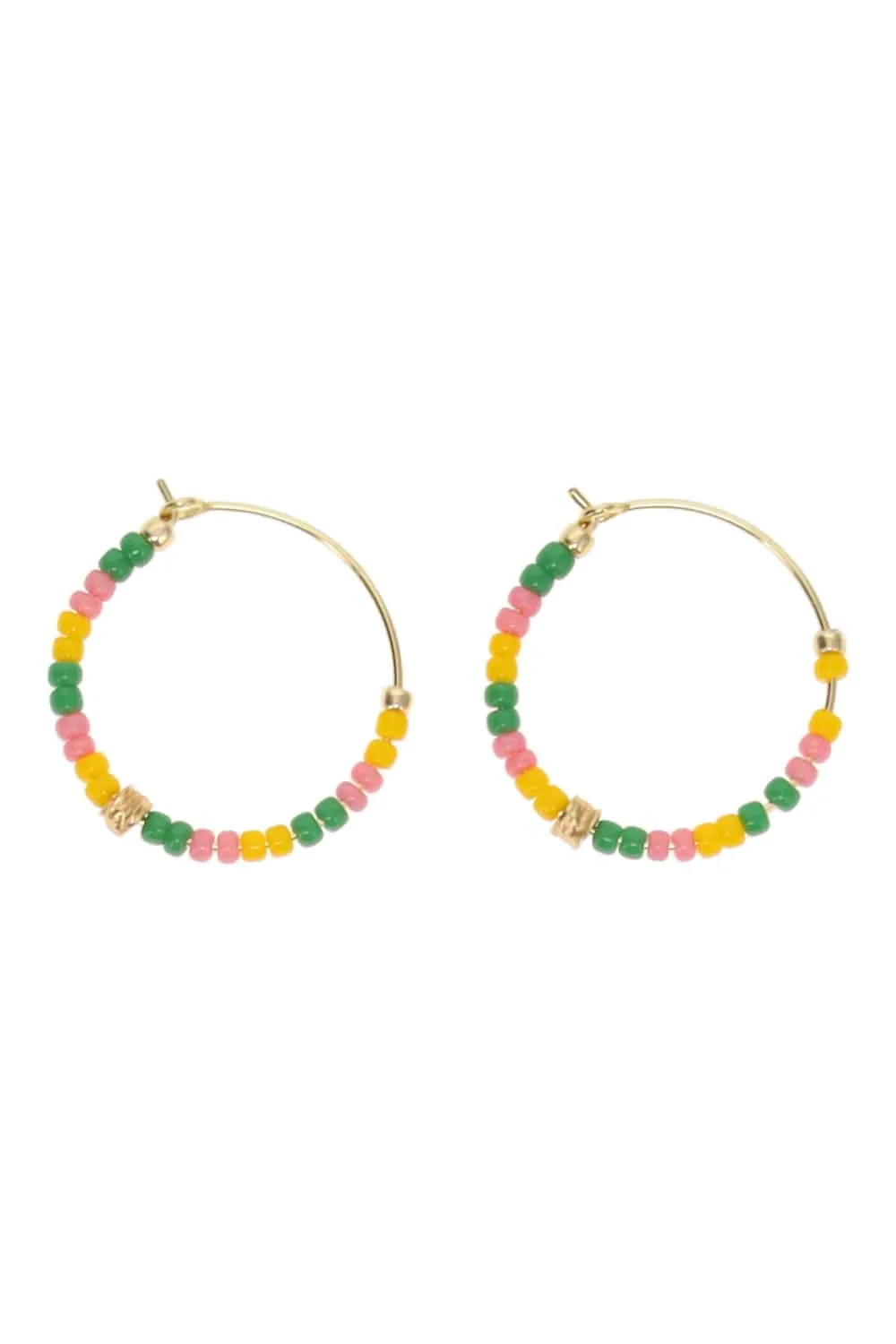 Paradiso Beaded Hoop Earrings