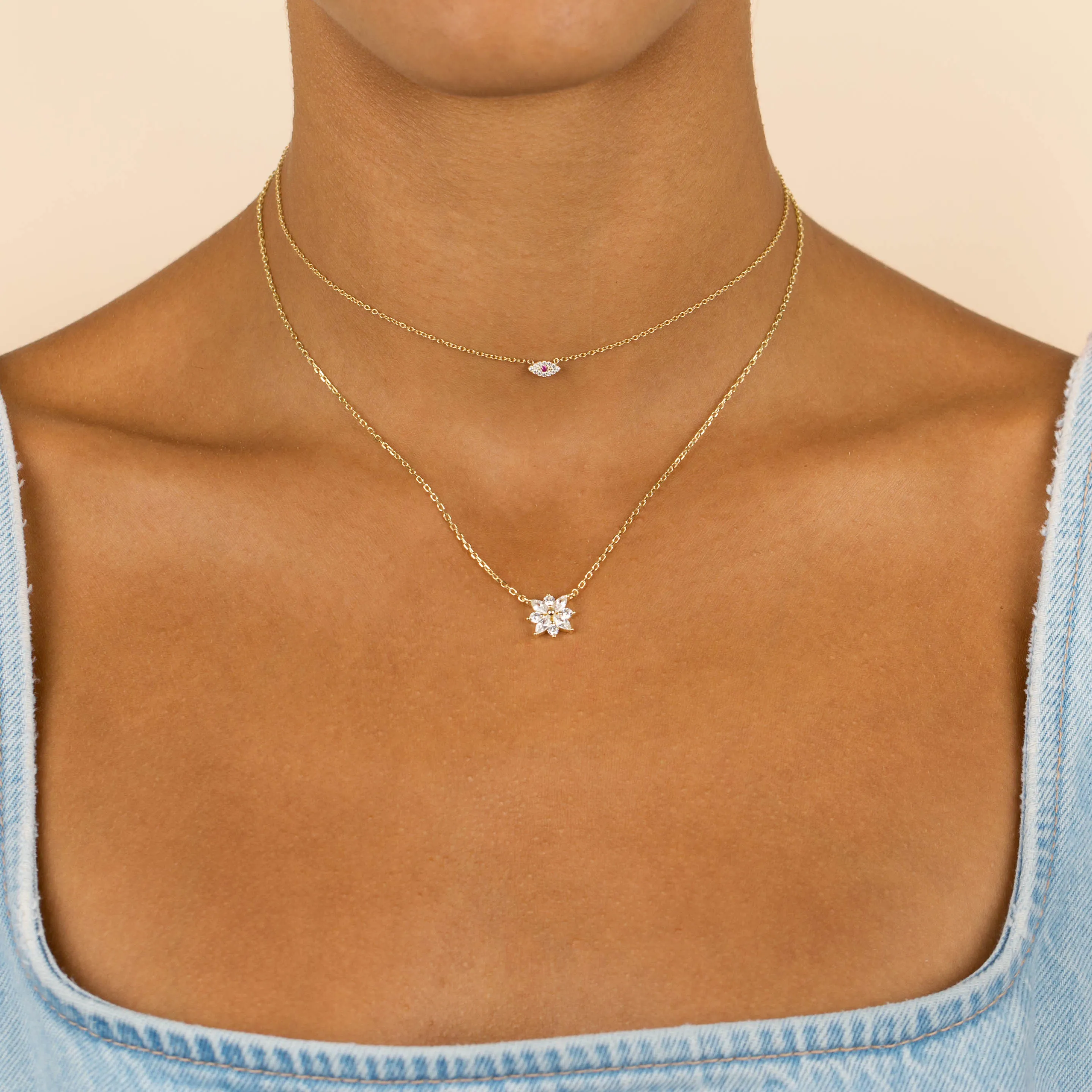 Pavé Evil Eye Necklace