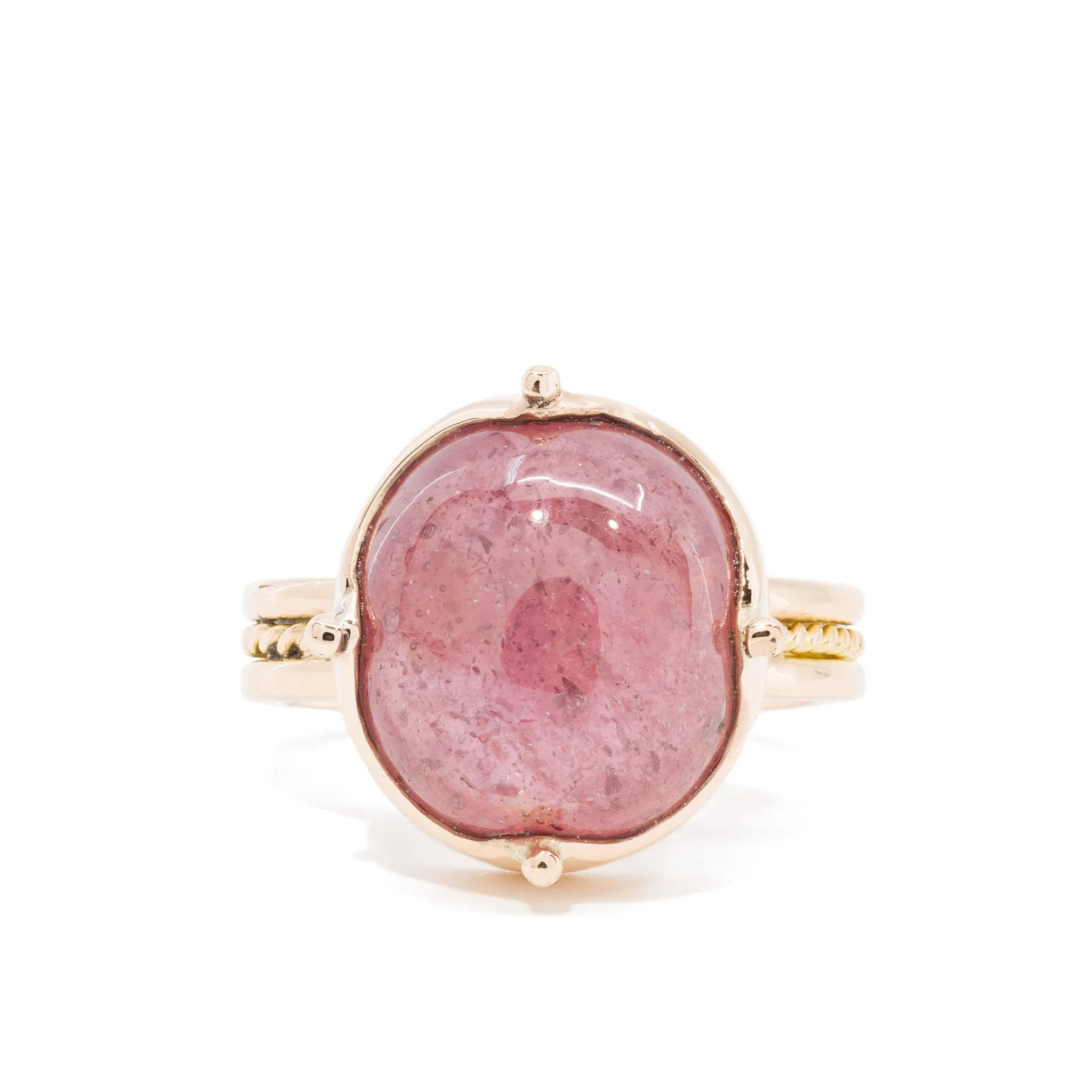 Pink Sapphire 19.75 Carat 14k Handcrafted Gemstone Ring