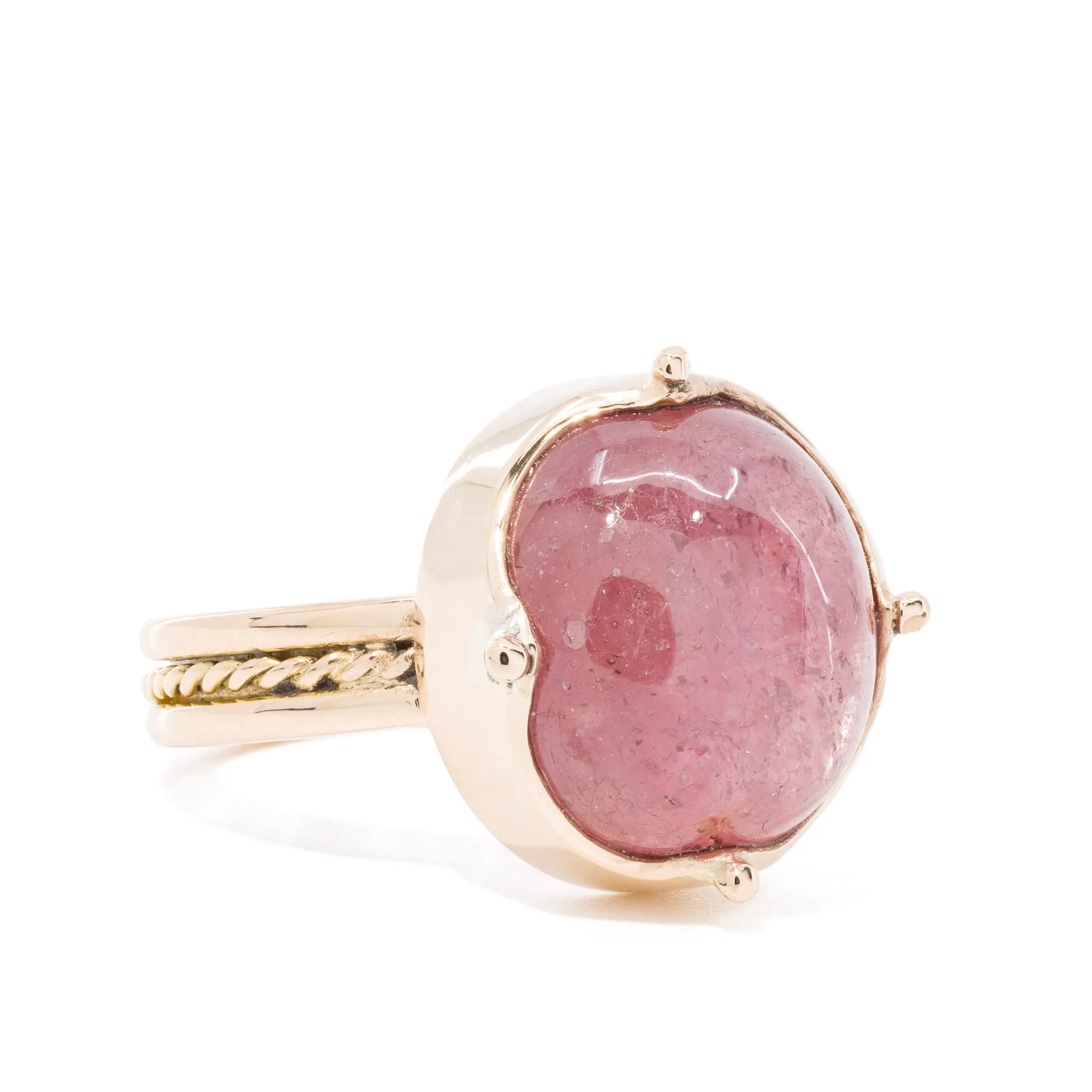 Pink Sapphire 19.75 Carat 14k Handcrafted Gemstone Ring