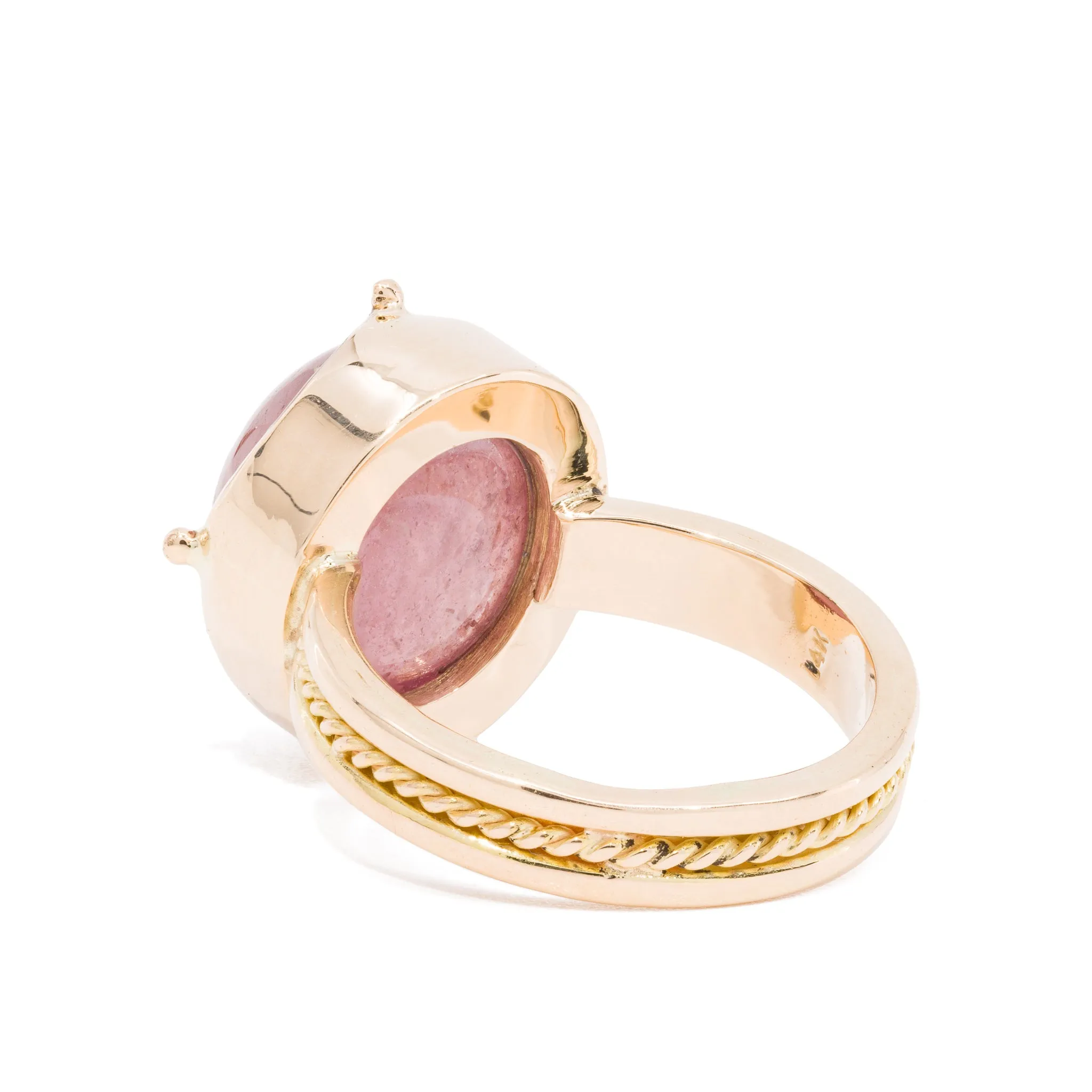 Pink Sapphire 19.75 Carat 14k Handcrafted Gemstone Ring