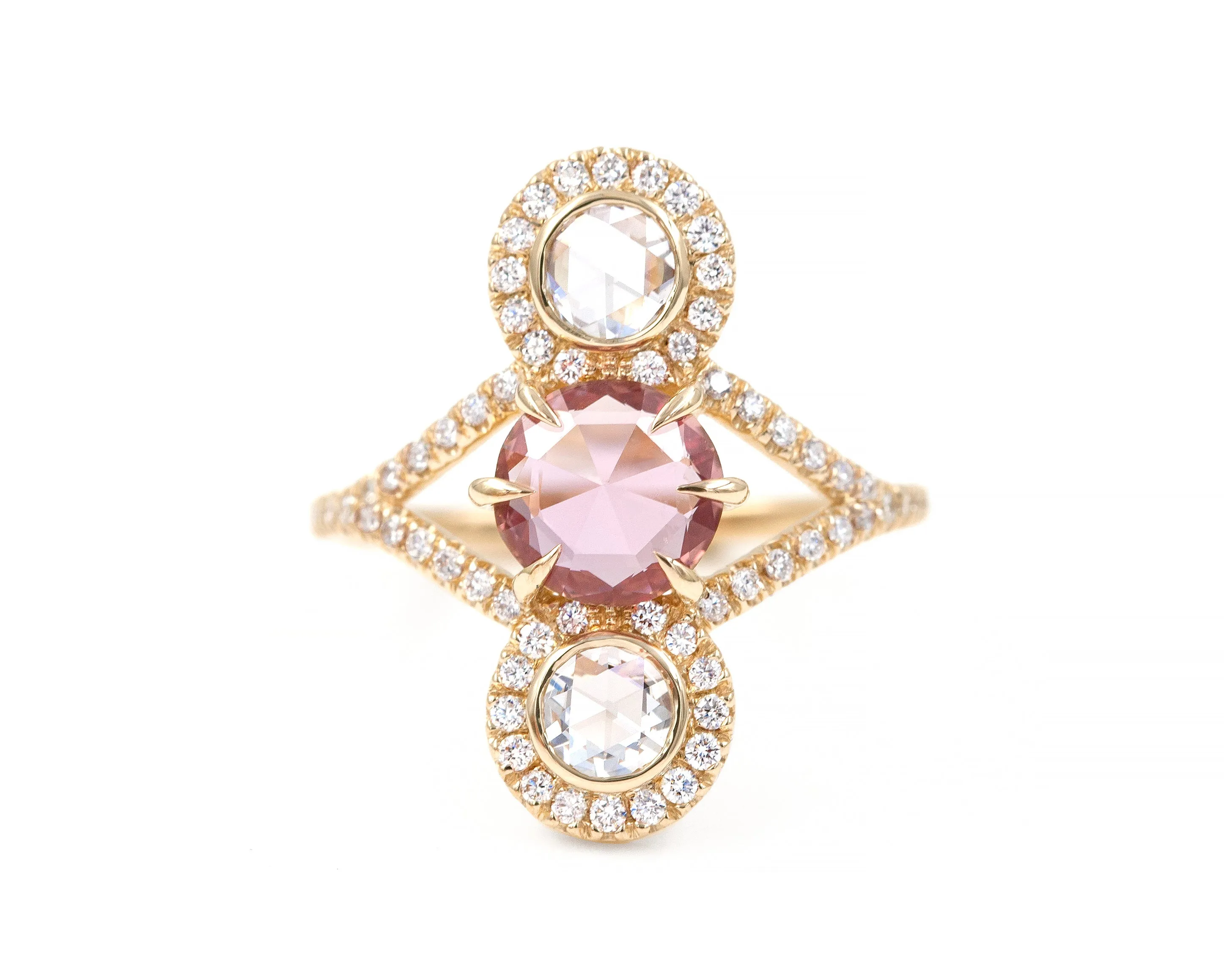 Pink Sapphire Equilibrium Ring