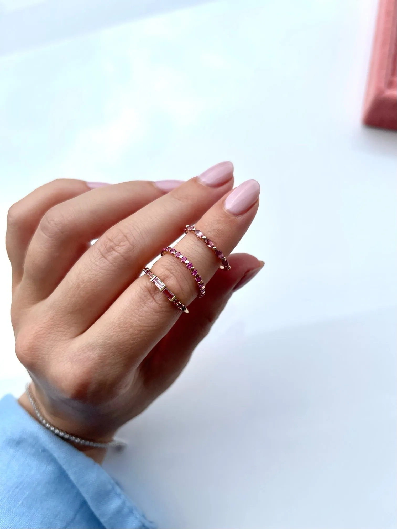Pink Sapphire Eternity Ring