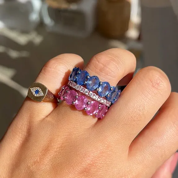 Pink Sapphire Eternity Ring
