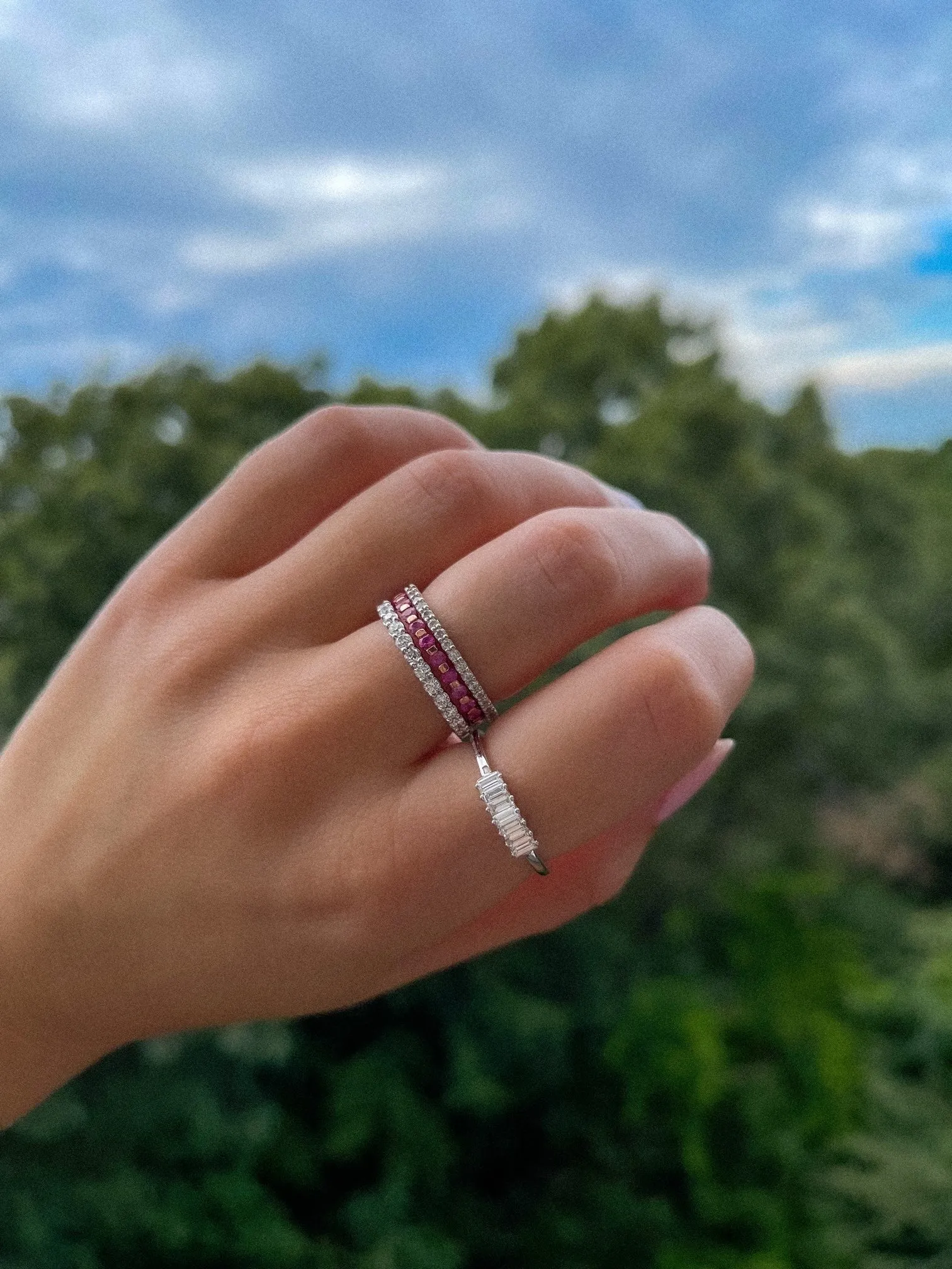 Pink Sapphire Eternity Ring