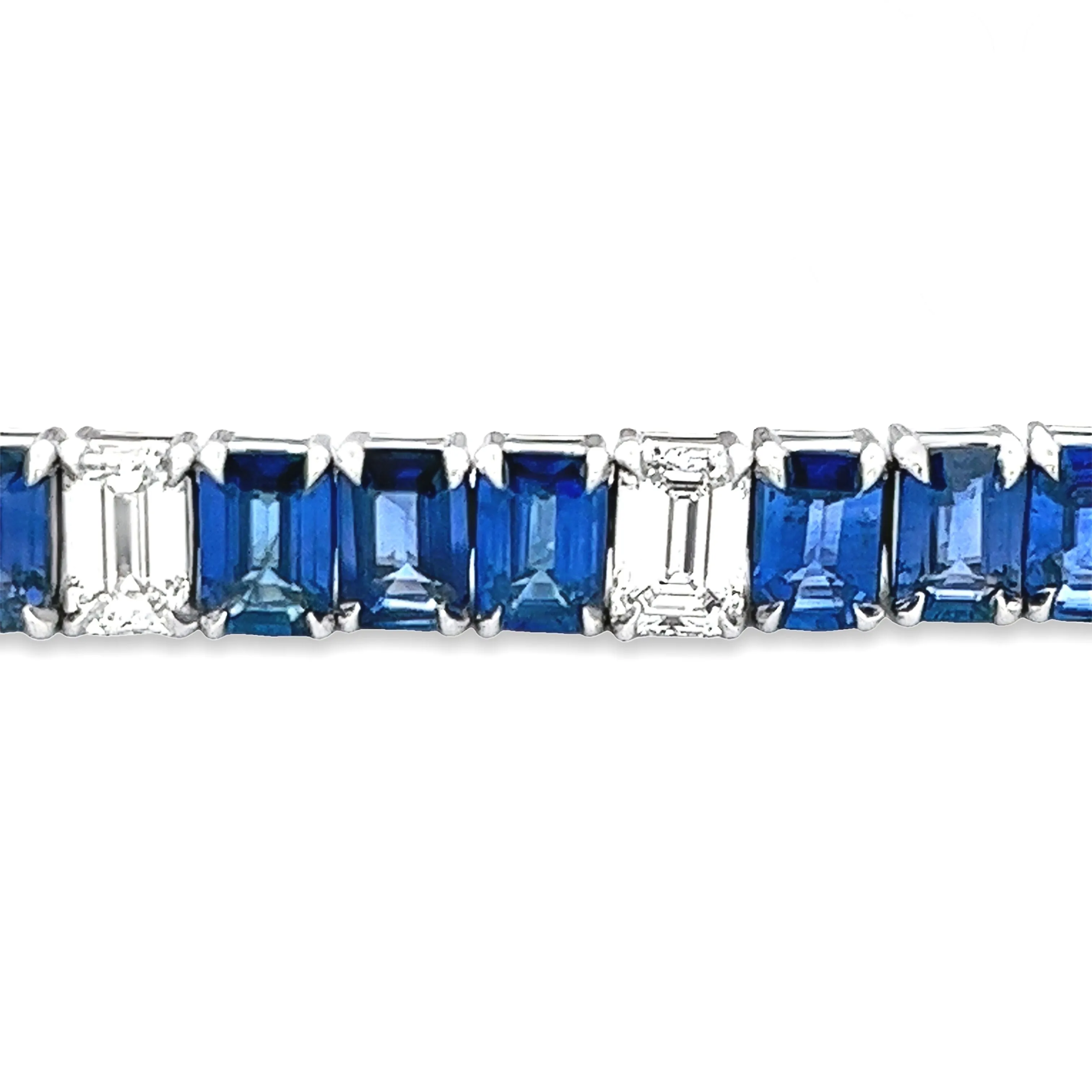 Platinum Diamond & Sapphire Bracelet