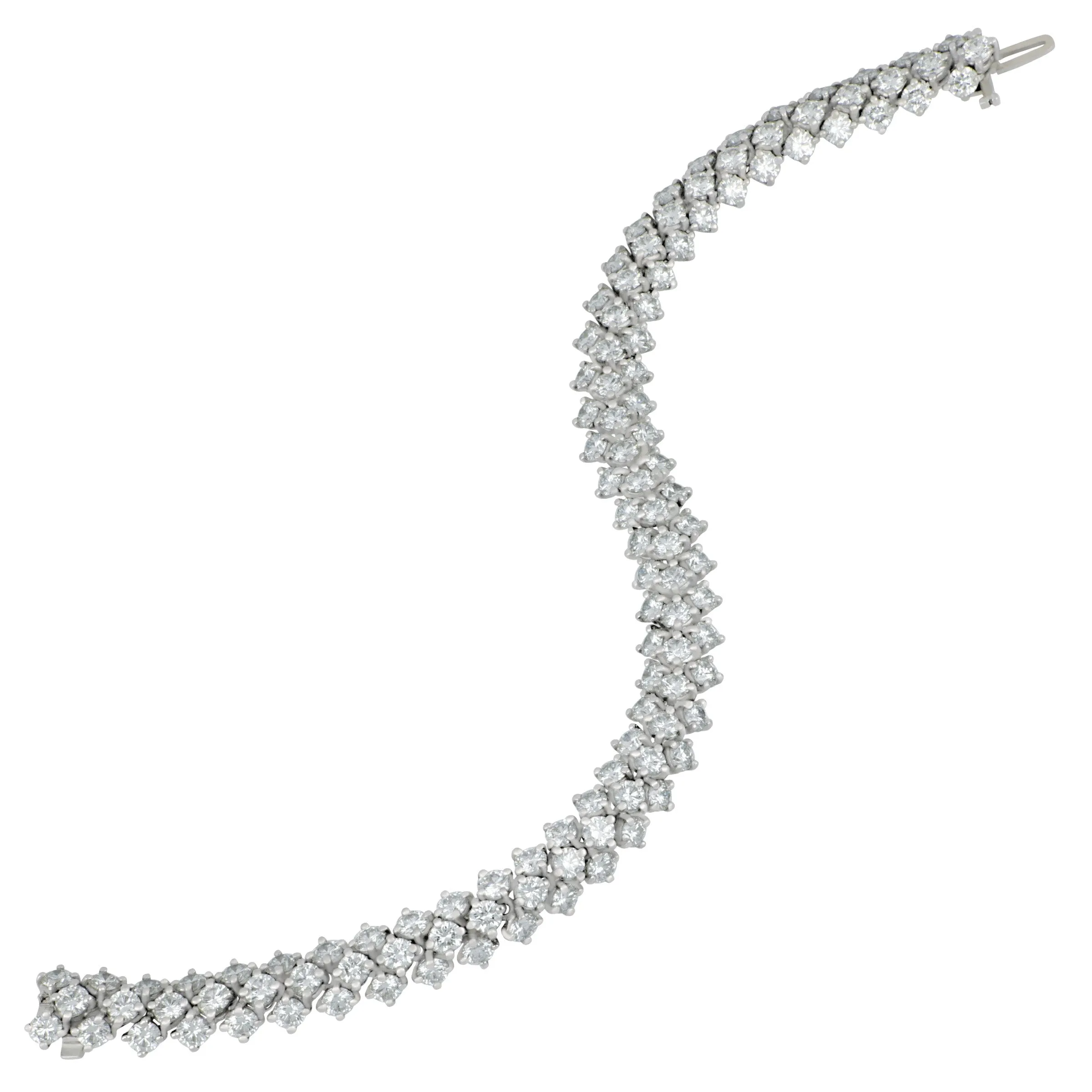 Platinum Harry Winston Tennis Bracelet (11.97TW G VVS BRACELET)