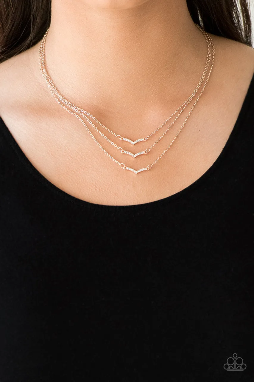 Pretty Petite Rose Gold Paparazzi Necklace