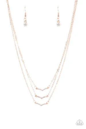 Pretty Petite Rose Gold Paparazzi Necklace