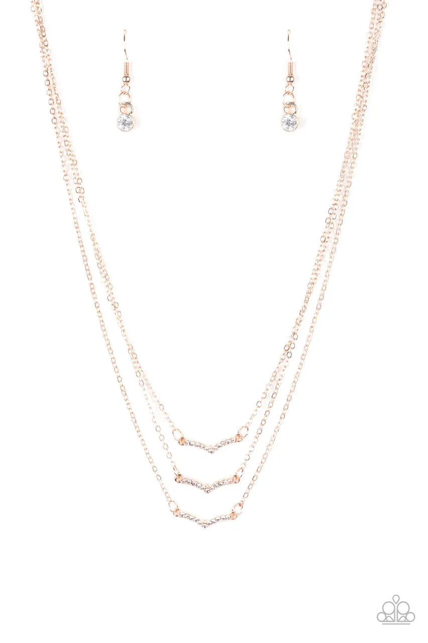 Pretty Petite Rose Gold Paparazzi Necklace