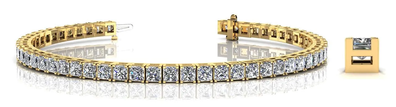 Princess Cut Dreams Lab-Grown Diamond Bracelet with 4.97 ct.(finished) 2.25mm