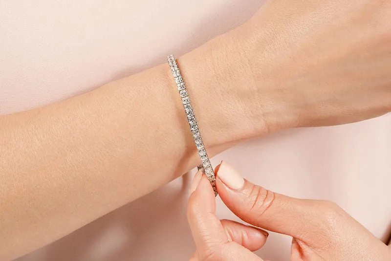 Princess Cut Dreams Lab-Grown Diamond Bracelet with 4.97 ct.(finished) 2.25mm