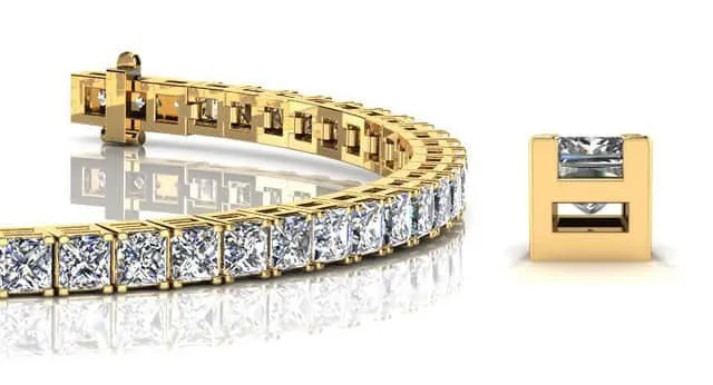 Princess Cut Dreams Lab-Grown Diamond Bracelet with 4.97 ct.(finished) 2.25mm