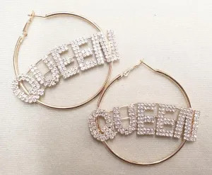Queen Hoop Earrings