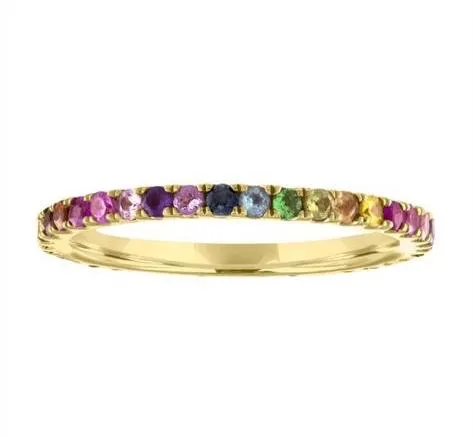 RAINBOW SAPPHIRE ETERNITY BAND