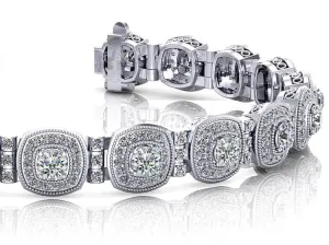 Red Carpet Lab-Grown Diamond Bracelet With Tube Links with 4.69 ct.(finished) 1.1mm, 3.4mm