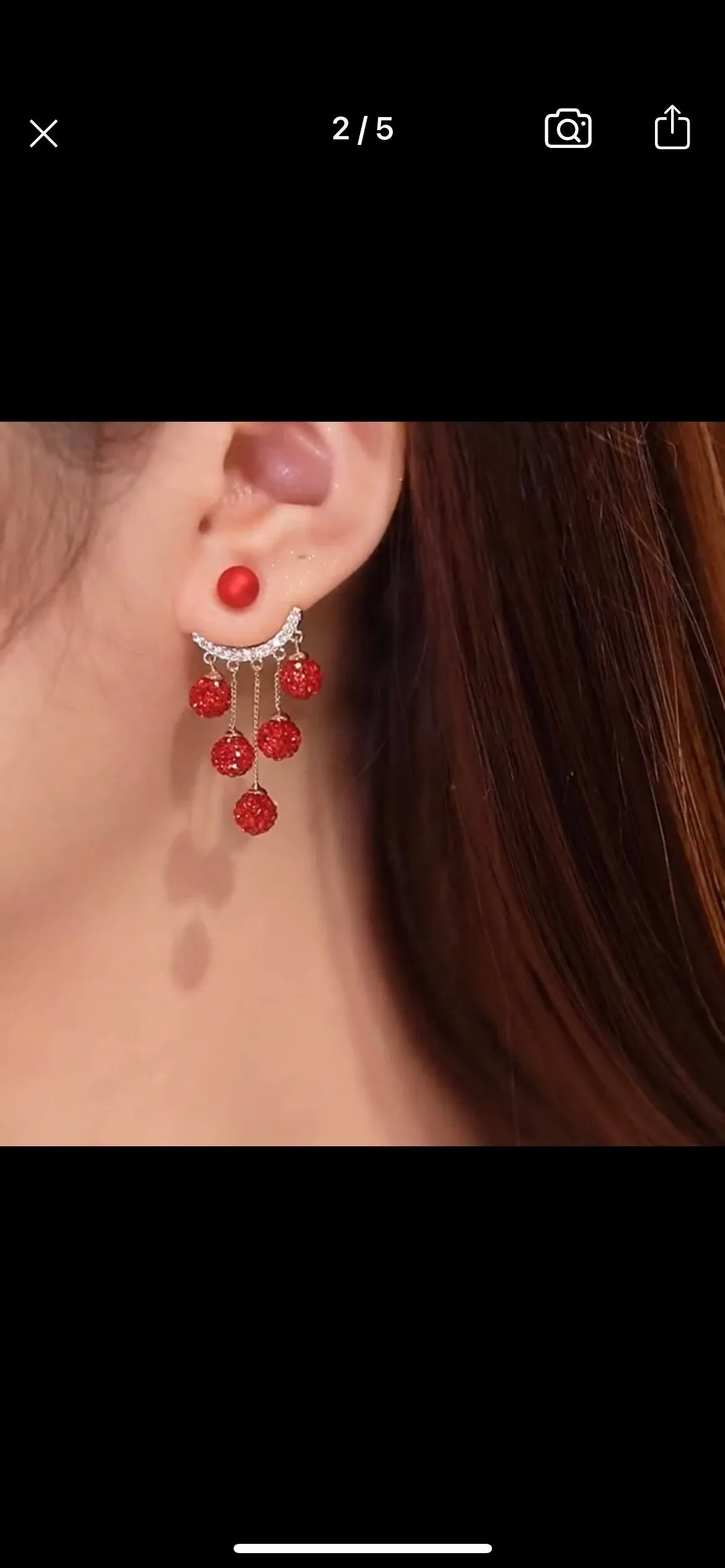 Red fringe earrings , long red rhinestone earrings , long red crystal earrings , red party earrings , red taseel earring