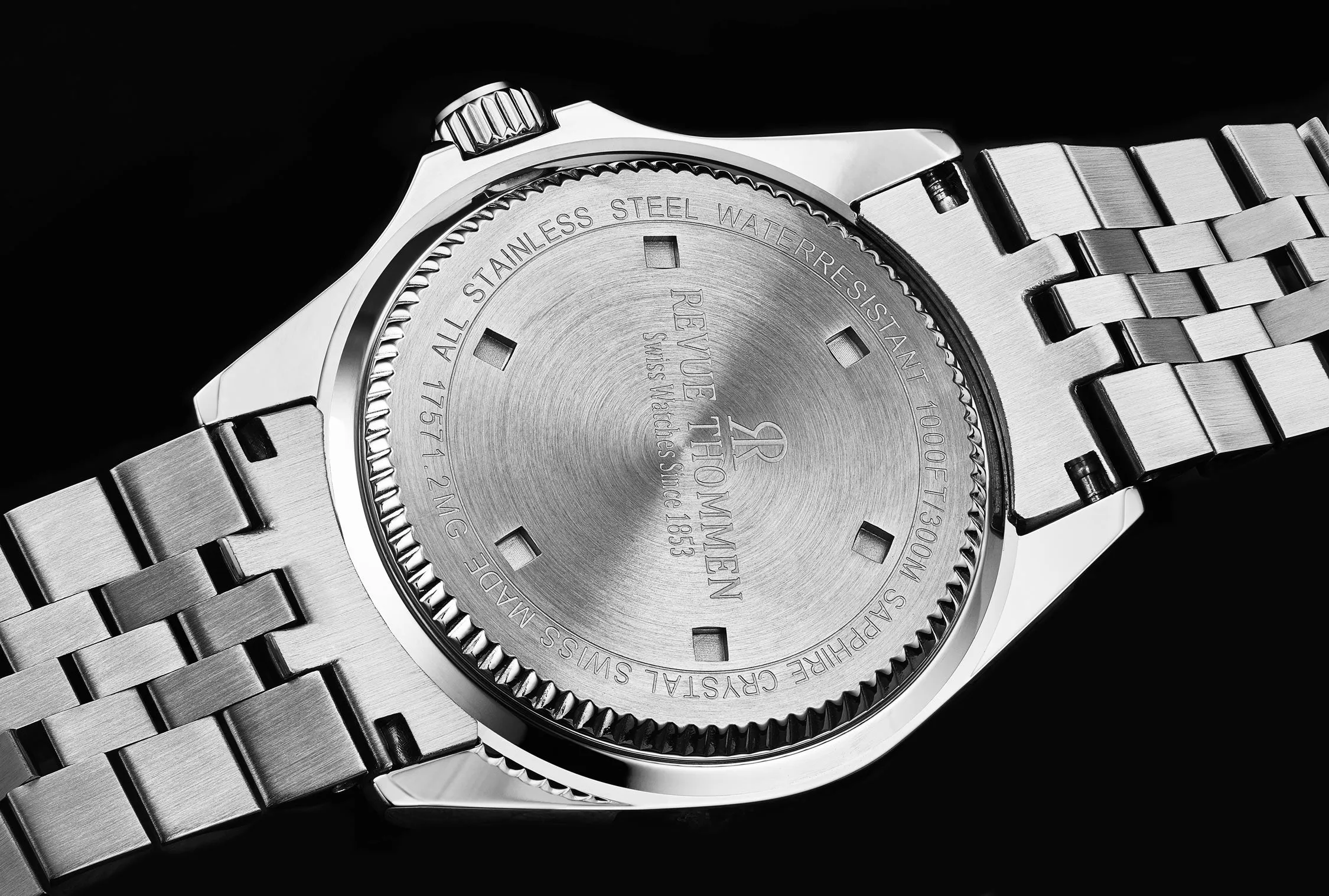 Revue Thommen Men's 'Diver' Blue Dial Stainless Steel Bracelet Automatic Watch 17571.2228