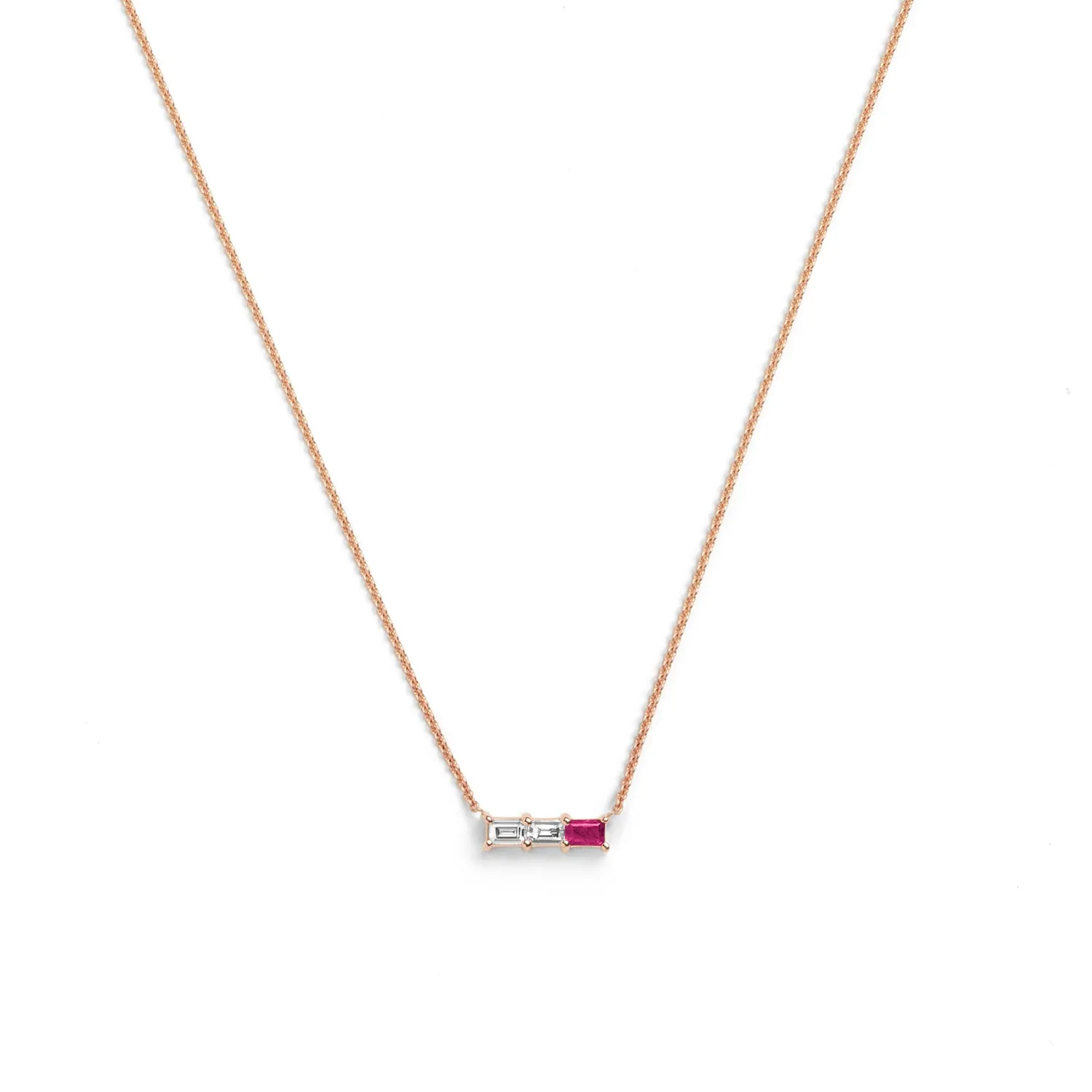 Rhea Necklace | White Diamond & Ruby
