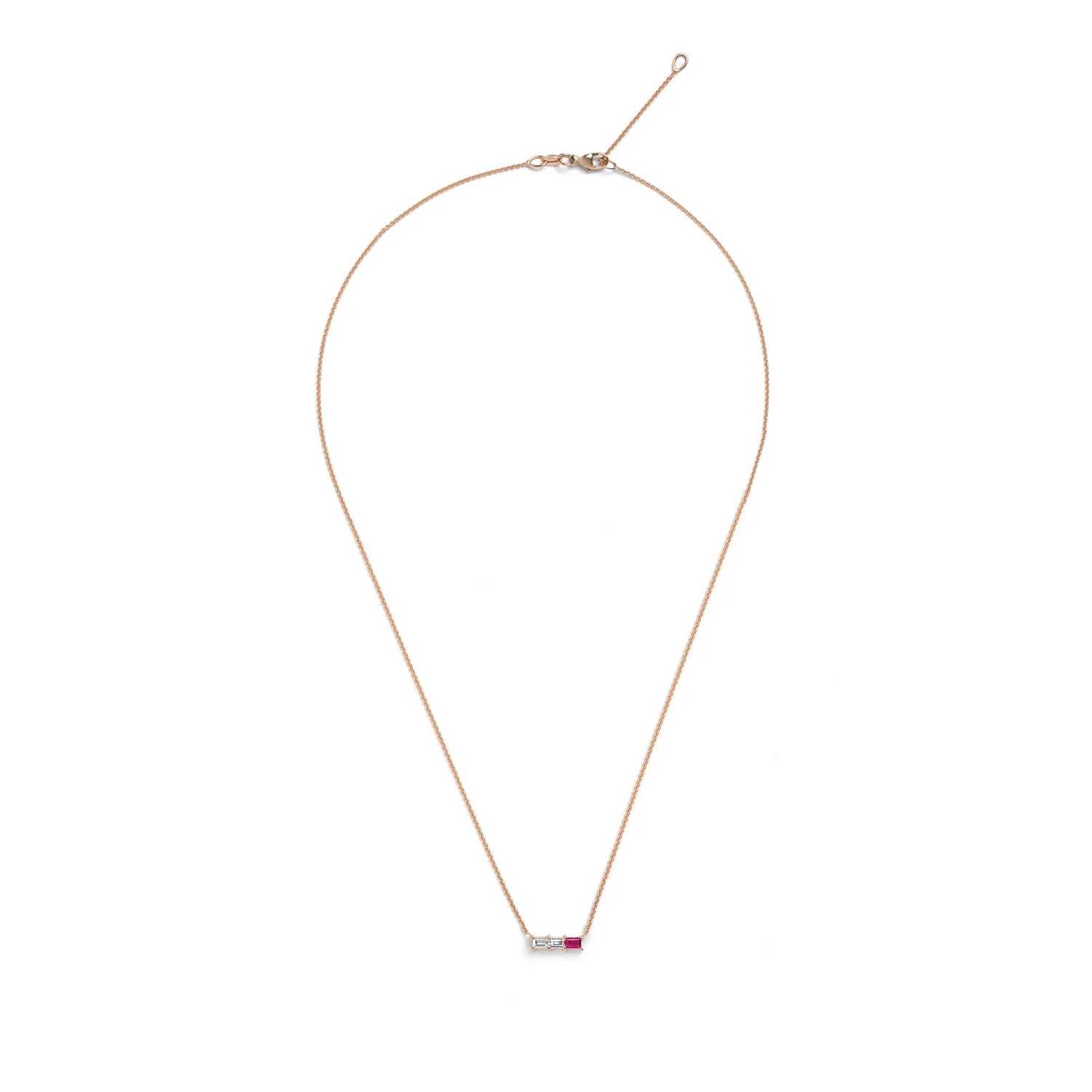 Rhea Necklace | White Diamond & Ruby