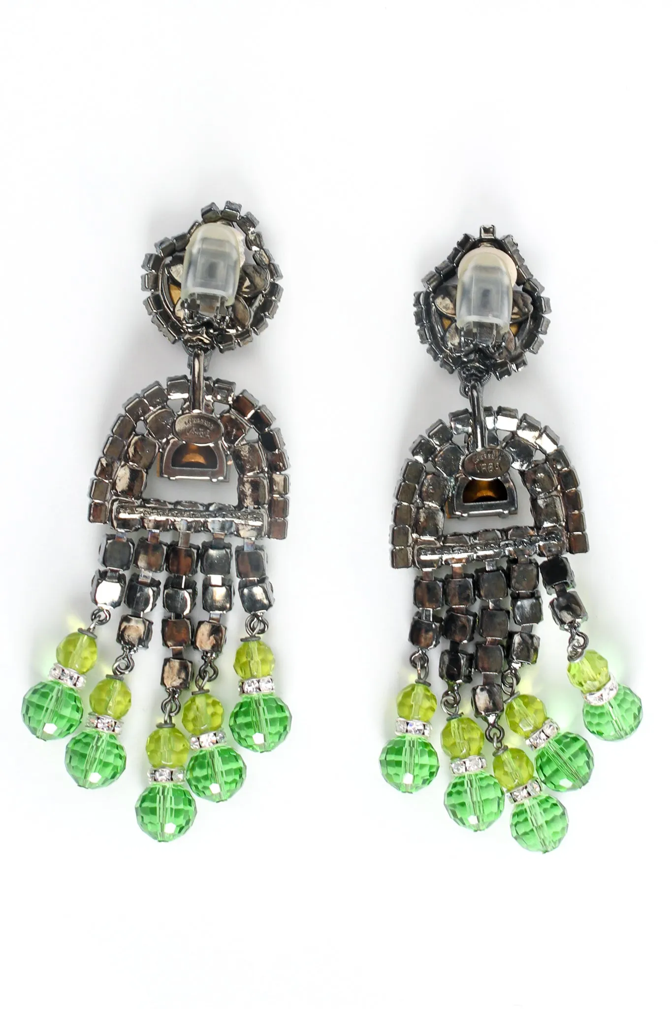 Rhinestone Deco Style Chandelier Earrings