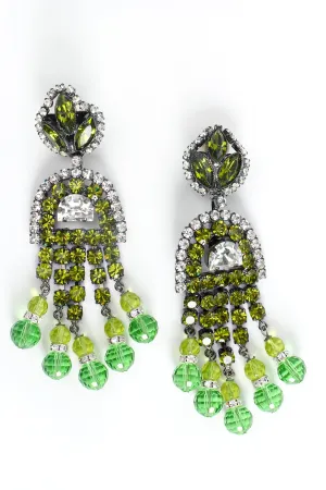 Rhinestone Deco Style Chandelier Earrings