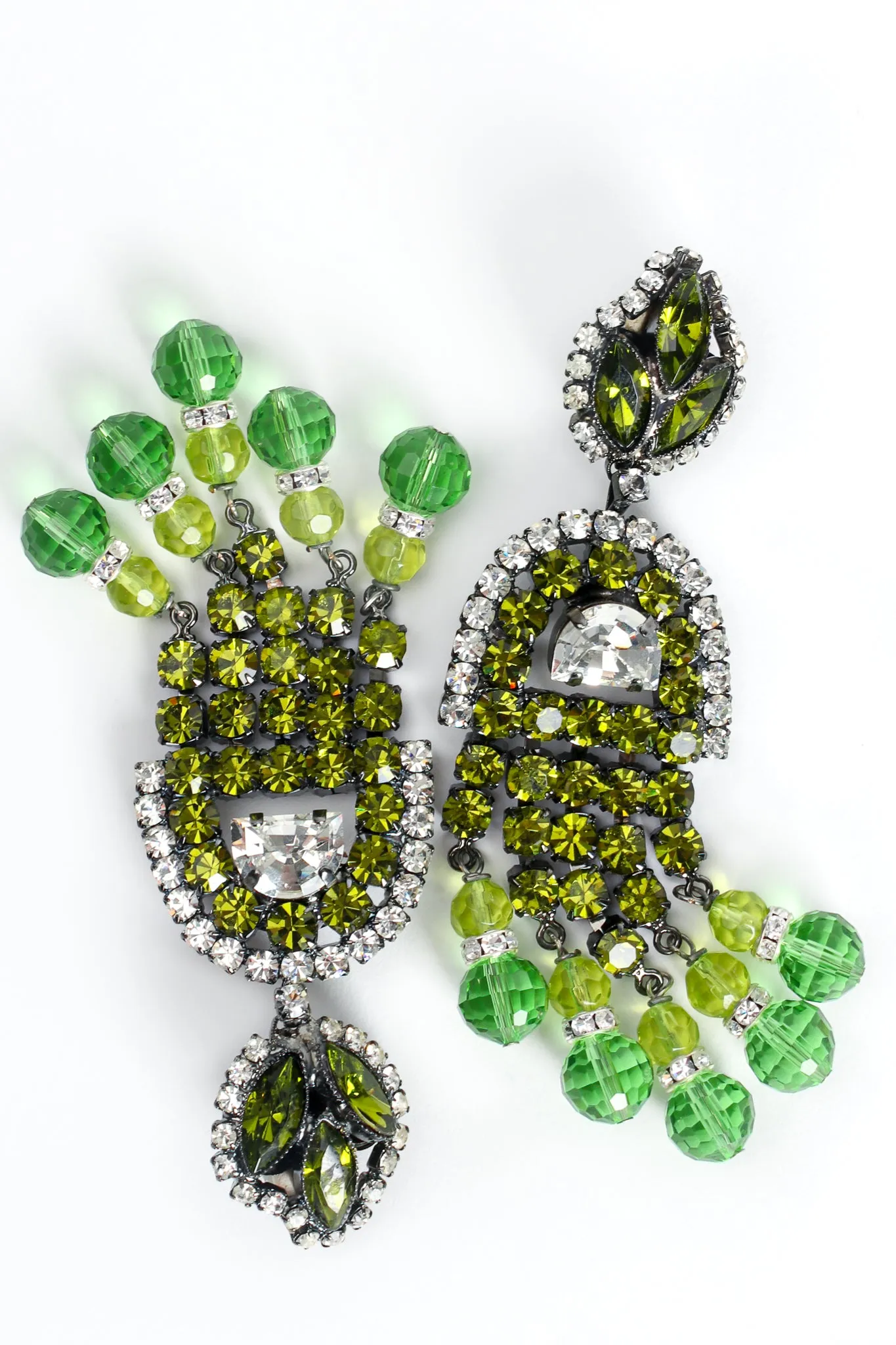 Rhinestone Deco Style Chandelier Earrings