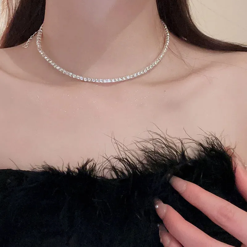 Rhinestone Heart Collar