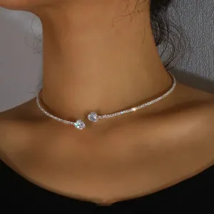 Rhinestone Heart Collar