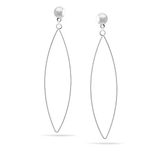 RHODIUM MARQUISE POST EARRINGS #SWKK-11236RHO (RE13/BF9)
