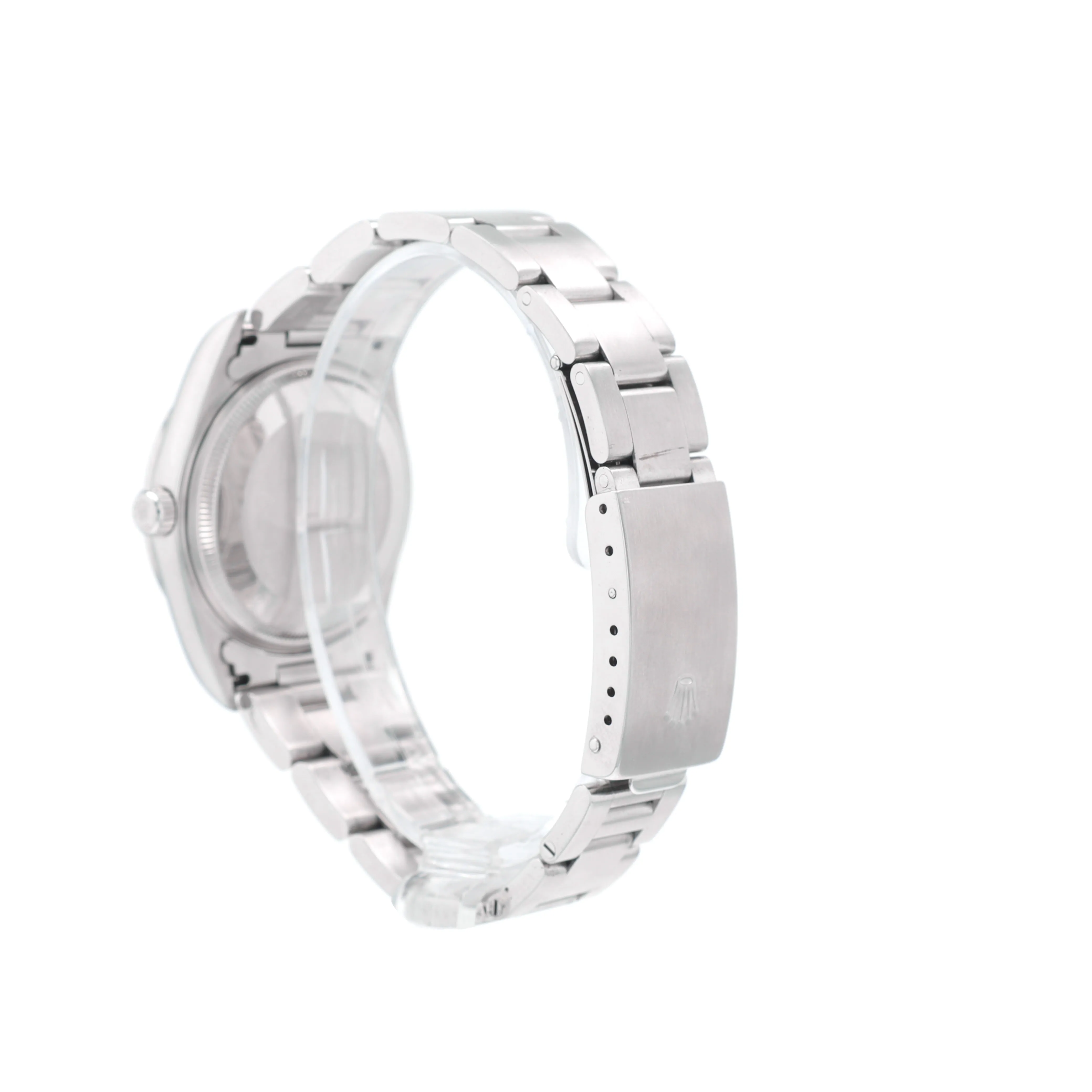 Rolex Date 15200 34mm Silver Index Dial Smooth Bezel Oyster Band