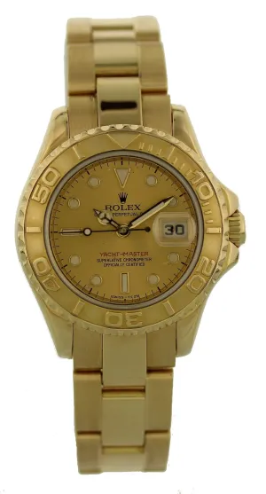 Rolex Yachtmaster 69628 Yellow Gold W/ Papers