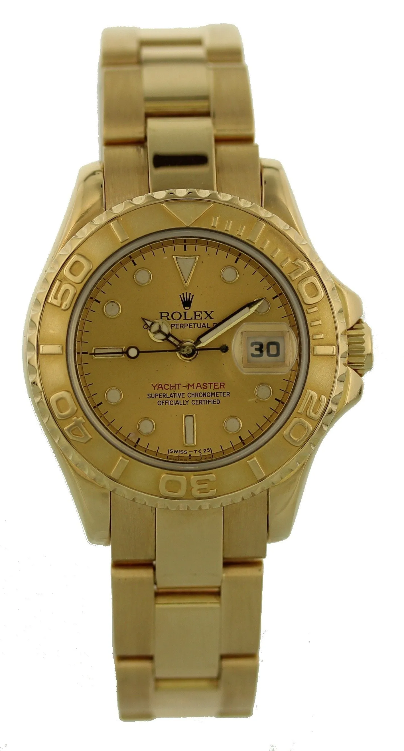 Rolex Yachtmaster 69628 Yellow Gold W/ Papers