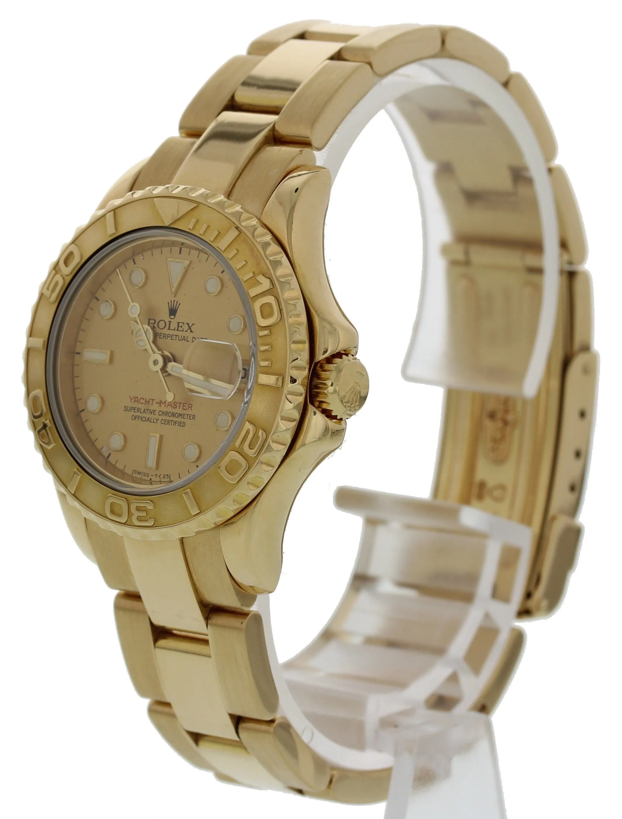 Rolex Yachtmaster 69628 Yellow Gold W/ Papers