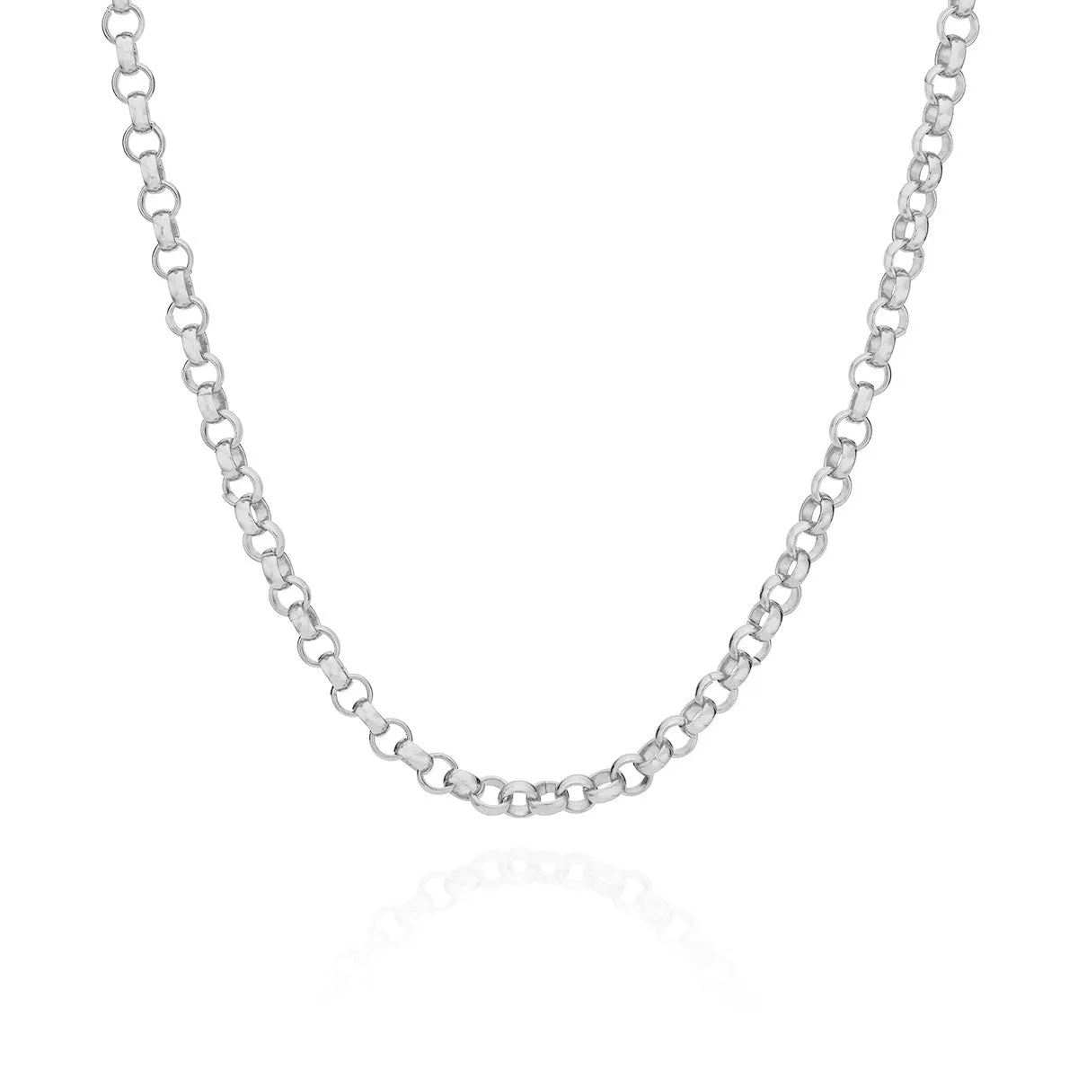 Rolo Chain Collar Necklace - Silver