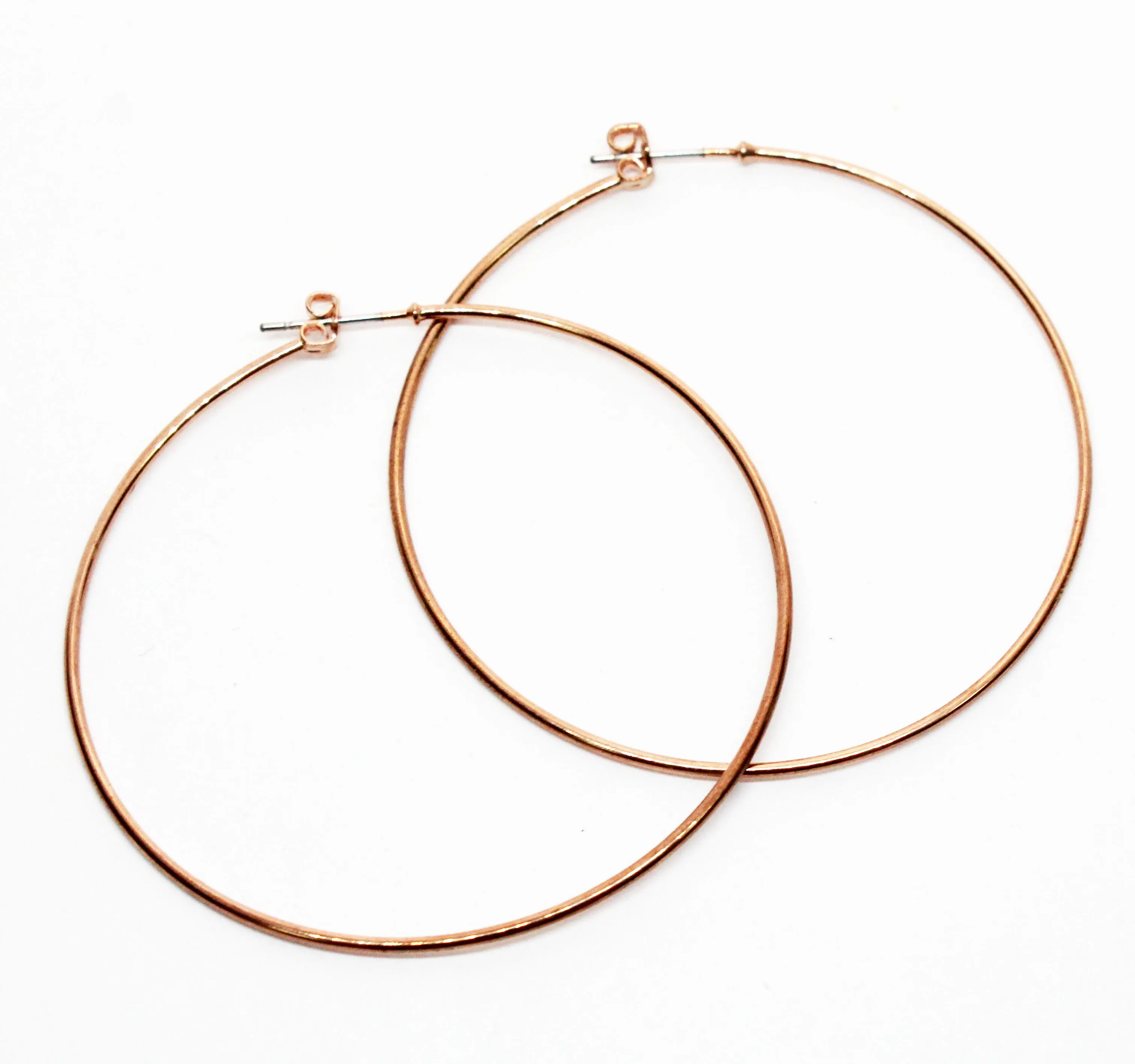 Rose Glory Gold Hoop Earrings