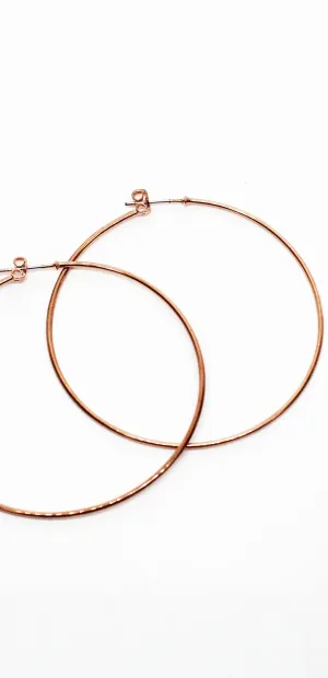 Rose Glory Gold Hoop Earrings