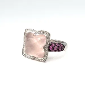 Rose Quartz & Pink Sapphire Ring, 18k gold