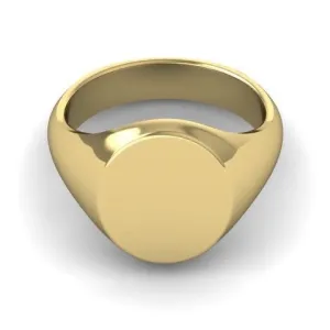 Round 13mm  -  9 Carat Yellow Gold Signet Ring