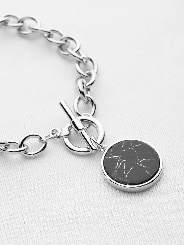 Round Charm Link Bracelet