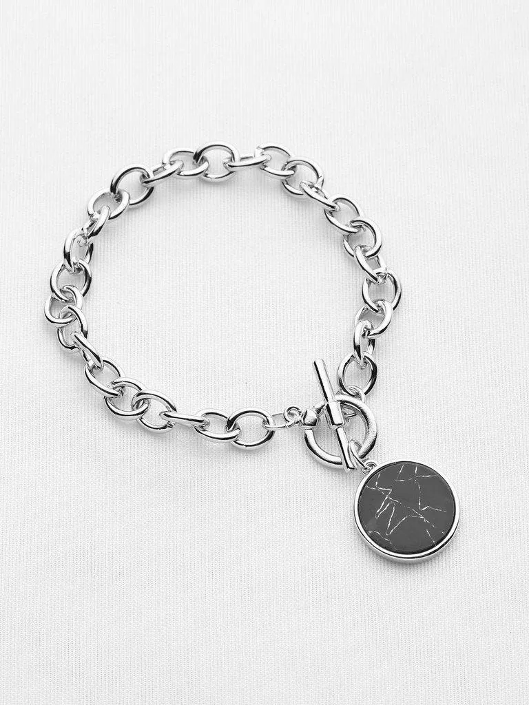 Round Charm Link Bracelet