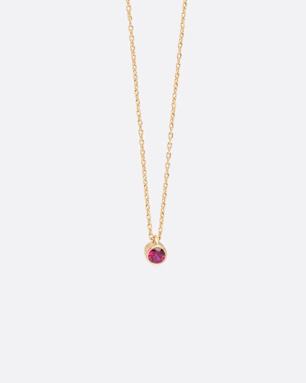 Round Ruby Necklace