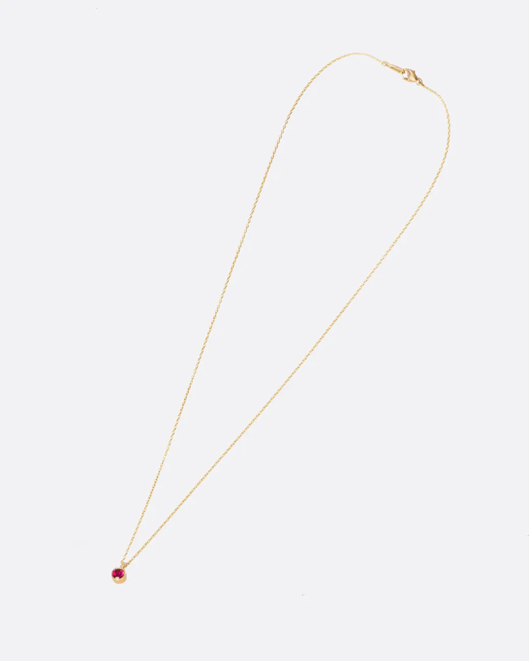 Round Ruby Necklace