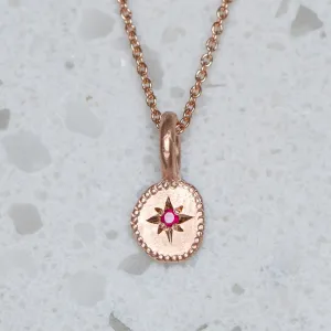Rubble Necklace July Birthstone, Ruby